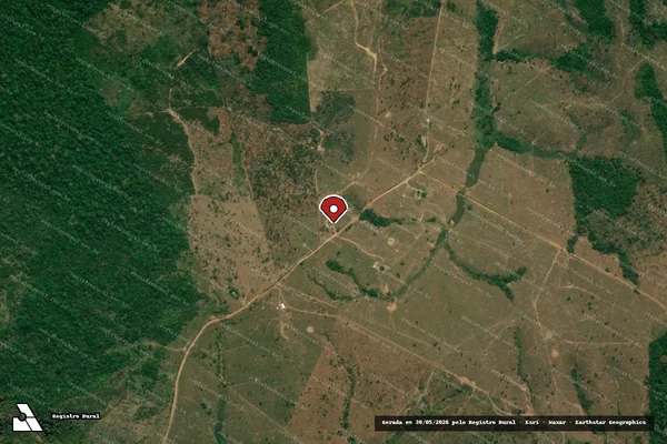 Imagem de satélite de Infração da Flora em Machadinho D'Oeste - RO (marcador da localização)