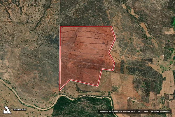 Imagem de satélite — Embargo IBAMA — Infração da Flora — Taperoá/PB