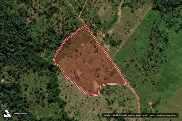 Imagem de satélite de Infração Ambiental em Acrelândia - AC