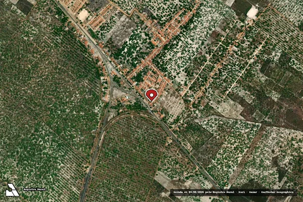 Imagem de satélite — Embargo IBAMA — Infração Ambiental — Chorozinho/CE