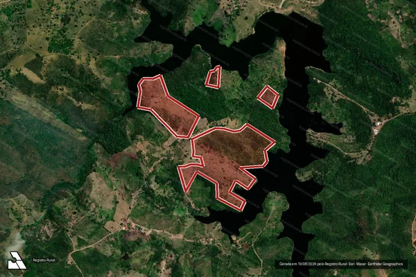 Imagem de satélite — Embargo IBAMA — Infração da Flora - Areia/PB