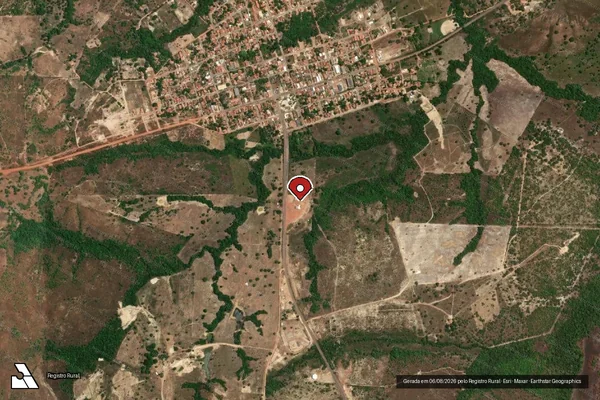 Imagem de satélite — Embargo IBAMA — Infração Ambiental - Abreulândia/TO