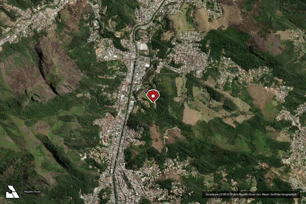 Imagem de satélite de Infração do CTF(Não Classificada-Móvel) em Nova Friburgo - RJ (marcador da localização)