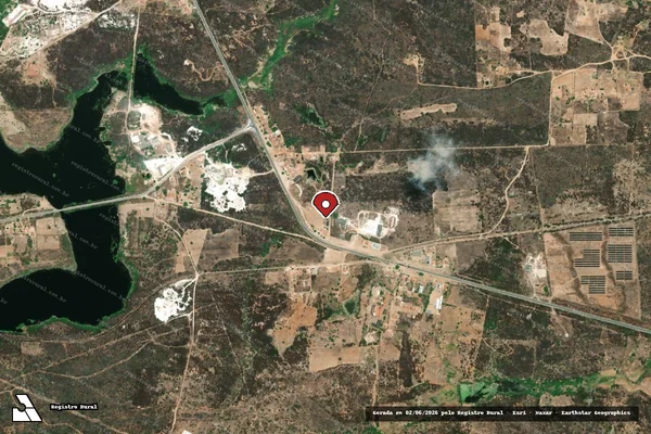 Imagem de satélite — Embargo IBAMA — Infração de Licenciamento(Não Classificada-Móvel) — Juazeirinho/PB