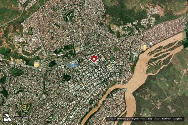 Imagem de satélite — Embargo IBAMA — Infração da Fauna - Governador Valadares/MG