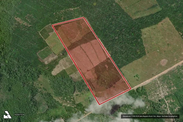 Imagem de satélite de Infração Ambiental em Cantá - RR