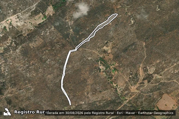 Imagem de satélite de Infração da Flora em Serra Branca - PB