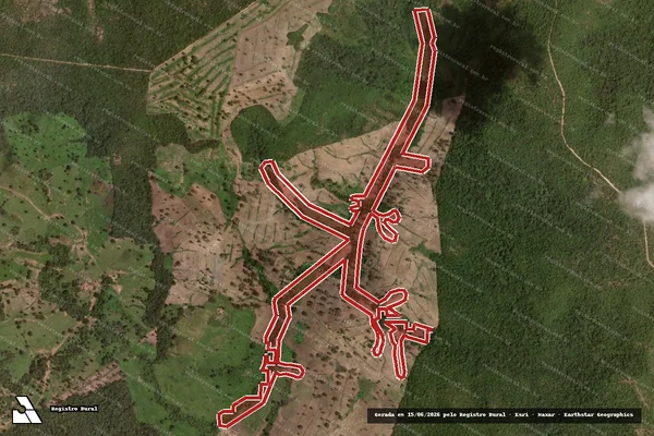 Imagem de satélite — Embargo IBAMA — Infração da Flora — Pedro Afonso/TO