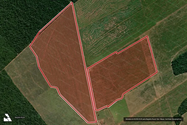 Imagem de satélite — Embargo IBAMA — Infração da Flora - Marcelândia/MT