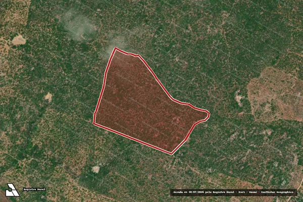 Imagem de satélite de Infração da Flora em Poço Redondo - SE
