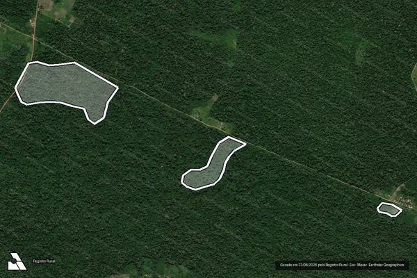 Imagem de satélite de Infração da Flora em Santarém - PA