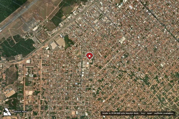 Imagem de satélite de Infração Ambiental em Marabá - PA (marcador da localização)
