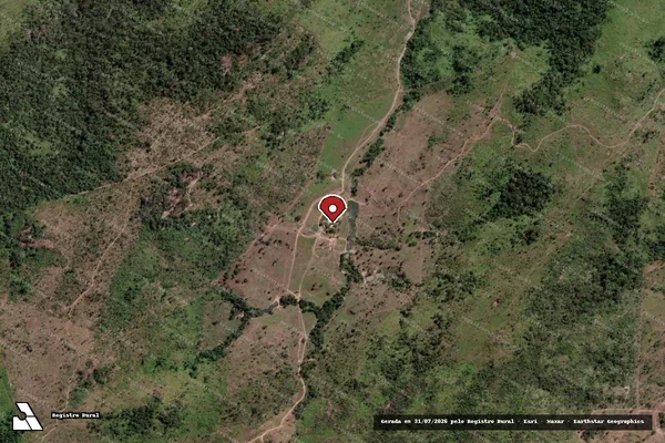 Imagem de satélite de Infração da Flora em Novo Progresso - PA (marcador da localização)
