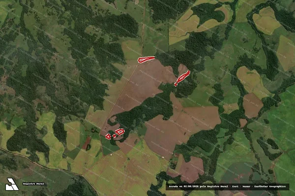 Imagem de satélite de Infração da Flora em São Miguel das Missões - RS