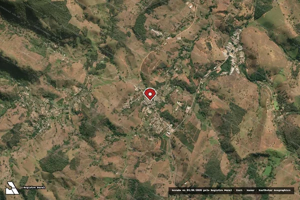 Imagem de satélite de Infração Ambiental em Cachoeiro de Itapemirim - ES (marcador da localização)