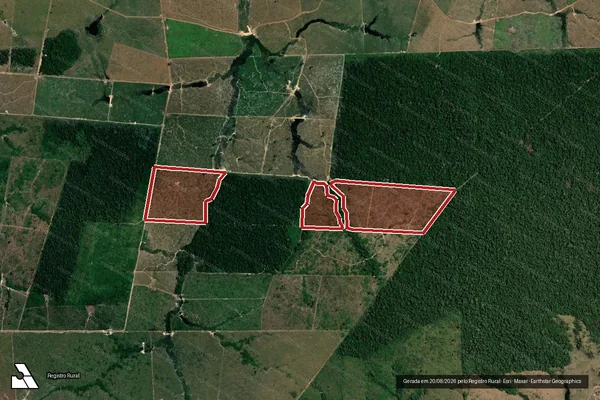 Imagem de satélite de Infração da Flora em Lábrea - AM