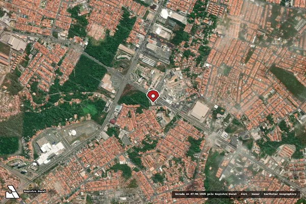 Imagem de satélite de Infração da Flora em São Luís - MA (marcador da localização)