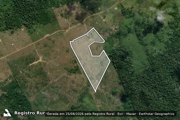 Imagem de satélite de Infração Ambiental em Lábrea - AM