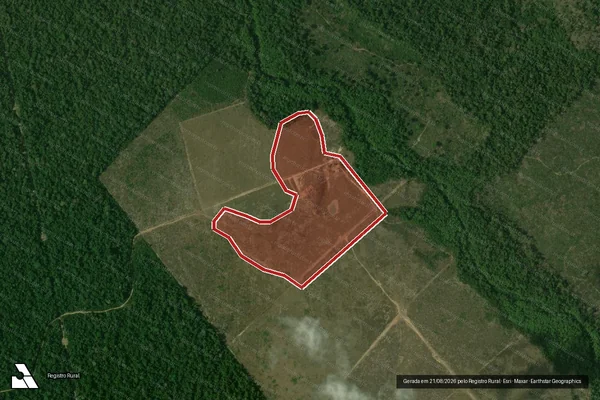 Imagem de satélite de Infração Ambiental em Uruará - PA