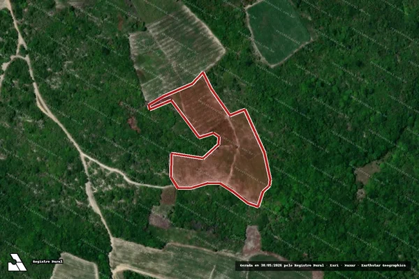 Imagem de satélite de Infração Ambiental em Baía da Traição - PB
