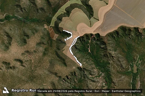 Imagem de satélite — Embargo IBAMA — Infração da Flora — Arinos/MG