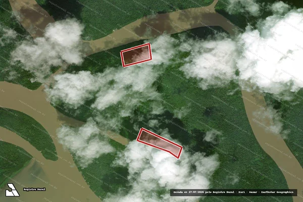 Imagem de satélite — Embargo Ambiental — Curralinho/PA