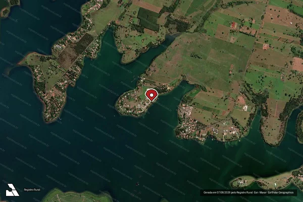 Imagem de satélite — Embargo IBAMA — Infração da Flora - Santa Fé do Sul/SP