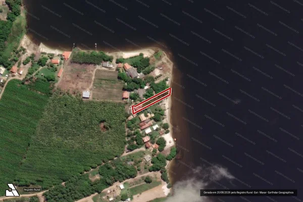 Imagem de satélite — Embargo IBAMA — Infração Ambiental - Aracruz/ES
