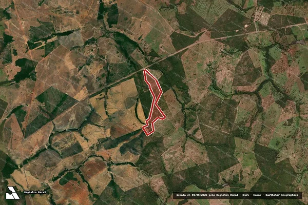Imagem de satélite de Infração da Flora em Sandolândia - TO
