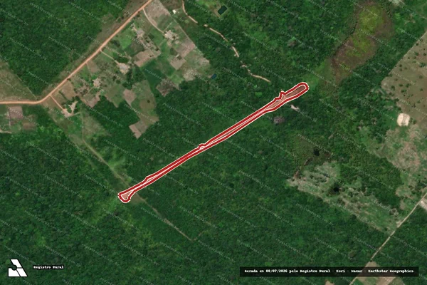 Imagem de satélite de Infração Ambiental em Mucajaí - RR