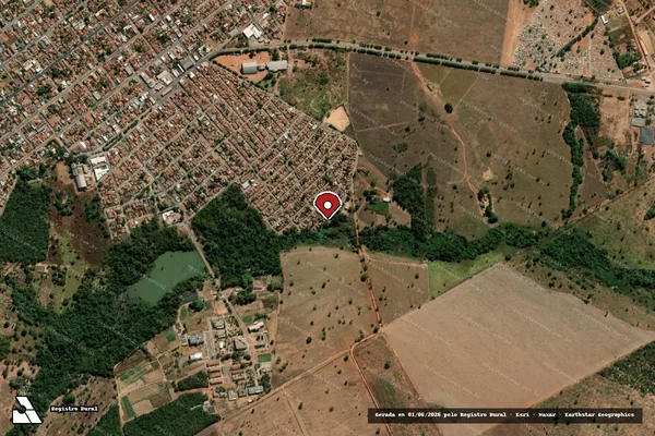 Imagem de satélite — Embargo IBAMA — Infração Ambiental — Gurupi/TO