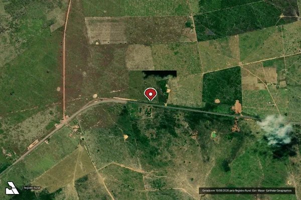 Imagem de satélite de Infração da Flora em Buriticupu - MA (marcador da localização)