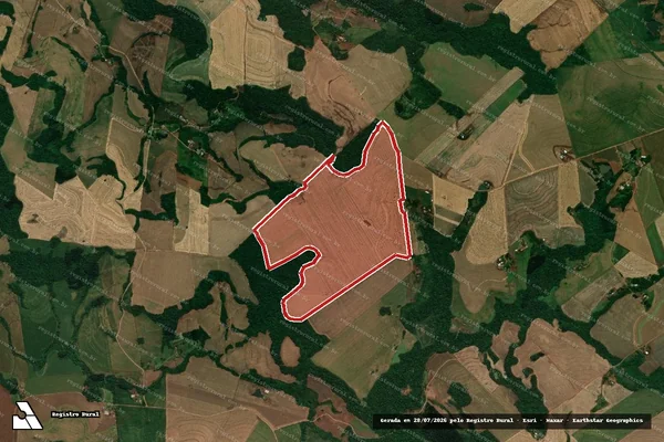 Imagem de satélite de Infração Ambiental em Pranchita - PR