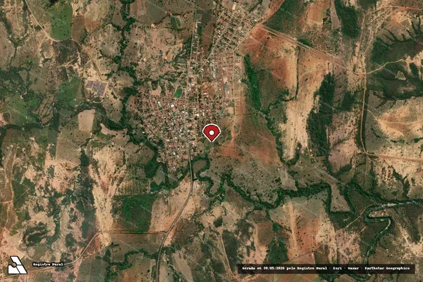 Imagem de satélite de Infração da Flora em Bonfinópolis de Minas - MG (marcador da localização)
