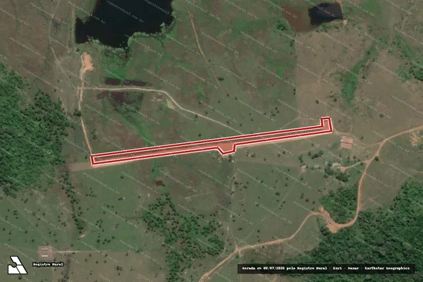 Imagem de satélite — Embargo IBAMA — Infração Ambiental — Mucajaí/RR