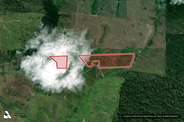 Imagem de satélite de Infração da Flora em Pacajá - PA