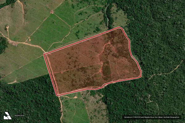 Imagem de satélite de Infração Ambiental em Uruará - PA