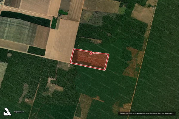 Imagem de satélite — Embargo IBAMA — Infração da Flora - Querência/MT