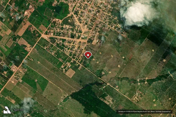 Imagem de satélite de Infração da Flora em Porto Velho - RO (marcador da localização)