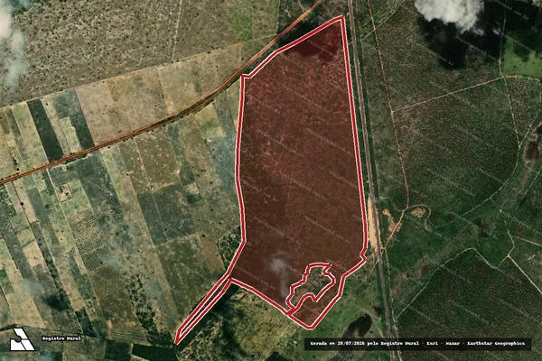 Imagem de satélite de Infração da Flora em Olindina - BA