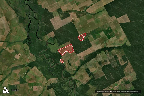 Imagem de satélite — Embargo IBAMA — Infração da Flora - Nova Lacerda/MT