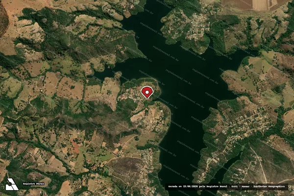 Imagem de satélite de Infração da Flora em Brasília - DF (marcador da localização)