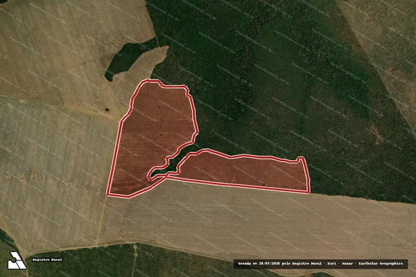 Imagem de satélite de Infração da Flora em Mirador - MA