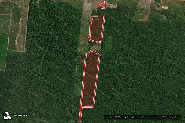 Imagem de satélite de Infração da Flora em Canutama - AM