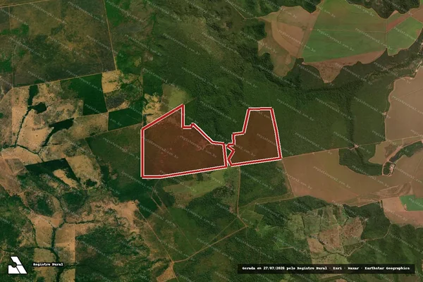 Imagem de satélite de Infração da Flora em Alto Boa Vista - MT