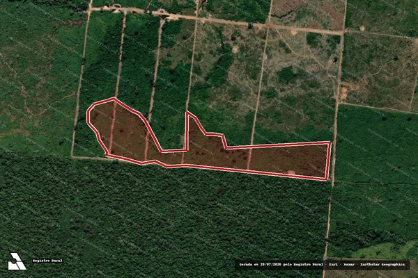 Imagem de satélite de Infração Ambiental em Humaitá - AM