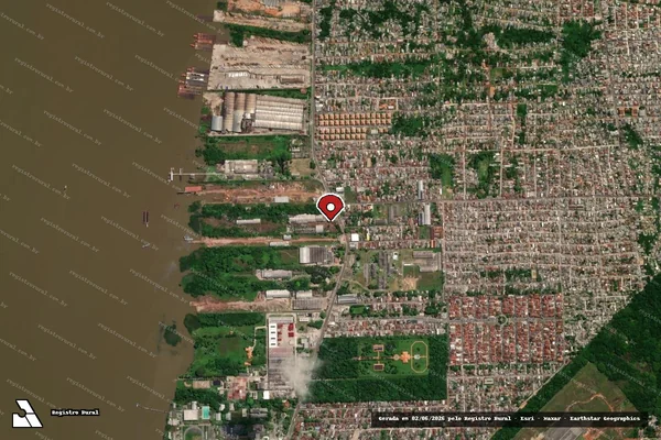 Imagem de satélite — Embargo IBAMA — Infração Ambiental - Belém/PA