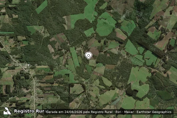 Imagem de satélite — Embargo IBAMA — Infração Ambiental - Itaiópolis/SC