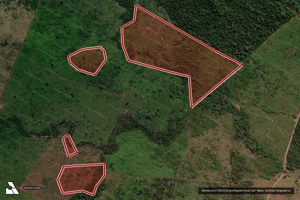 Imagem de satélite de Infração da Flora em São Félix do Xingu - PA