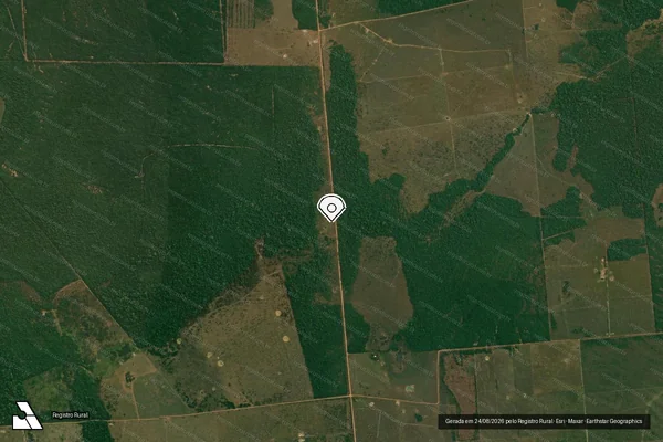 Imagem de satélite — Embargo IBAMA — Infração Ambiental - Alta Floresta D'Oeste/RO